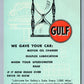 POMPANO BEACH FL ANDY'S GULF SERVICE motor oil ADVERTISING VINTAGE POSTCARD