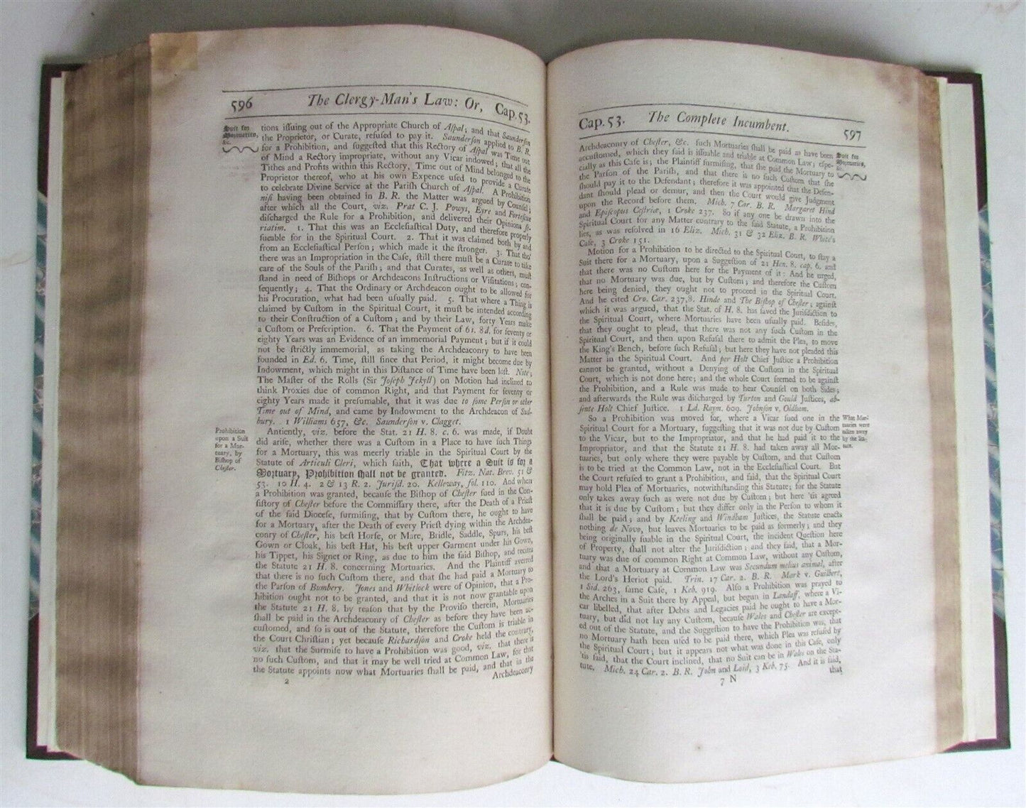 1747 CLERGY-MANS LAW by WILLIAM WATSON antique in ENGLISH FOLIO