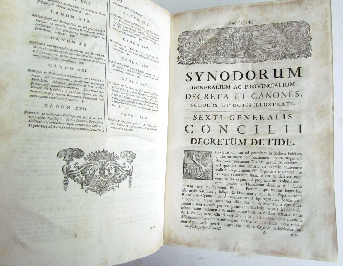 1724 VELLUM BOUND ANTIQUE FOLIO SYNODORUM GENERALIUM by CHRISTIAN LUPUM VENICE