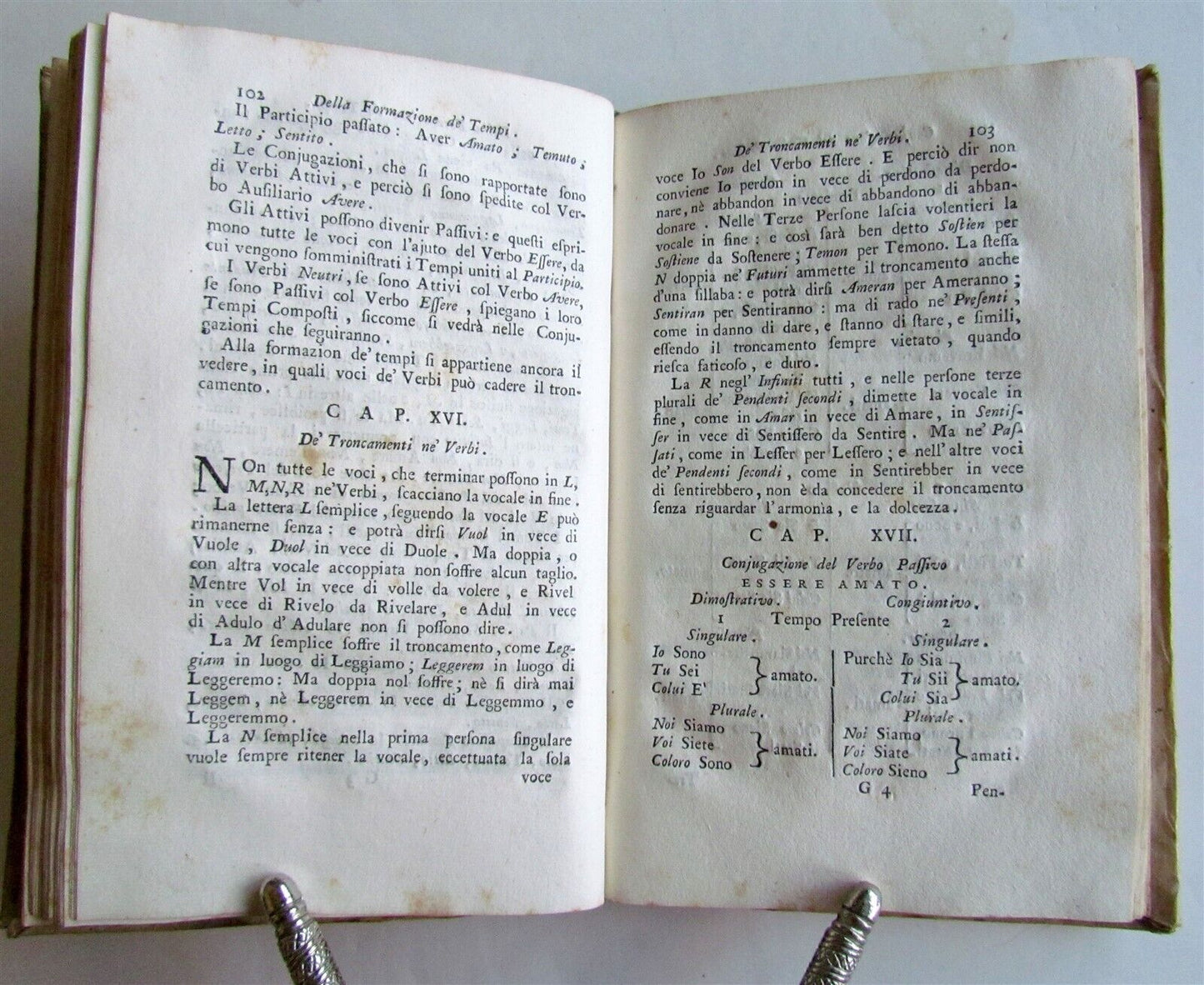 1777 I PRINCIPIJ DELLA LINGUA ITALIANA by GIOVANNI LANCILOTTI antique VELLUM