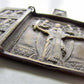 RUSSIAN travelers icon TRIPTYCH of ST.NICHOLAS BRONZE ANTIQUE 18th century