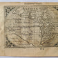 1609 AMERICA ANTIQUE MAP small size: 3 1/2 by 4 3/4" ORIGINAL