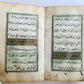 19th CENTURY MANUSCRIPT KORAN in OTTOMAN TURKISH LANGUAGE antique w/LEATHER CASE