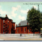 NEW CASTLE PA ST.MARY'S CHURCH & SCHOOL ANTIQUE POSTCARD
