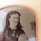 ANTIQUE TINTYPE PHOTO of LADY w/ BABY VICTORIAN ERA