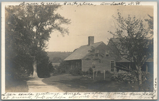 MANCHESTER NH STREET SCENE ANTIQUE REAL PHOTO POSTCARD RPPC