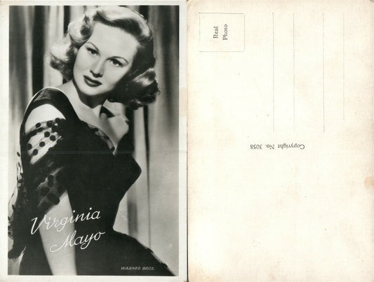 VIRGINIA MAYO MOVIE STAR & DANCER VINTAGE REAL PHOTO POSTCARD RPPC