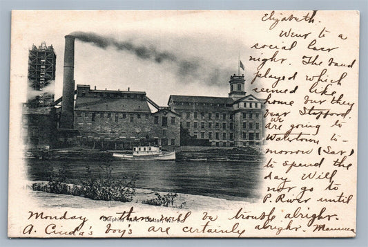 DEXTER NY SULPHITE MILL ANTIQUE POSTCARD