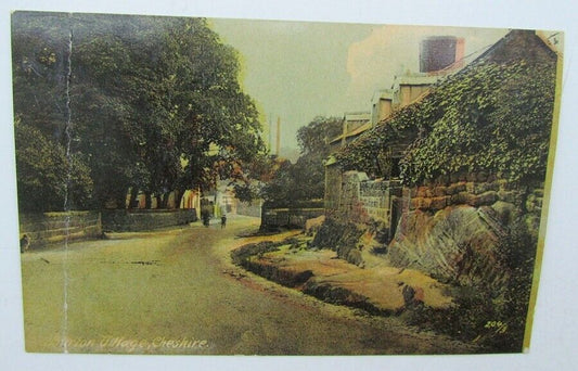 VINTAGE BRITISH POSTCARD BURTON VILLAGE CHESHIRE UK