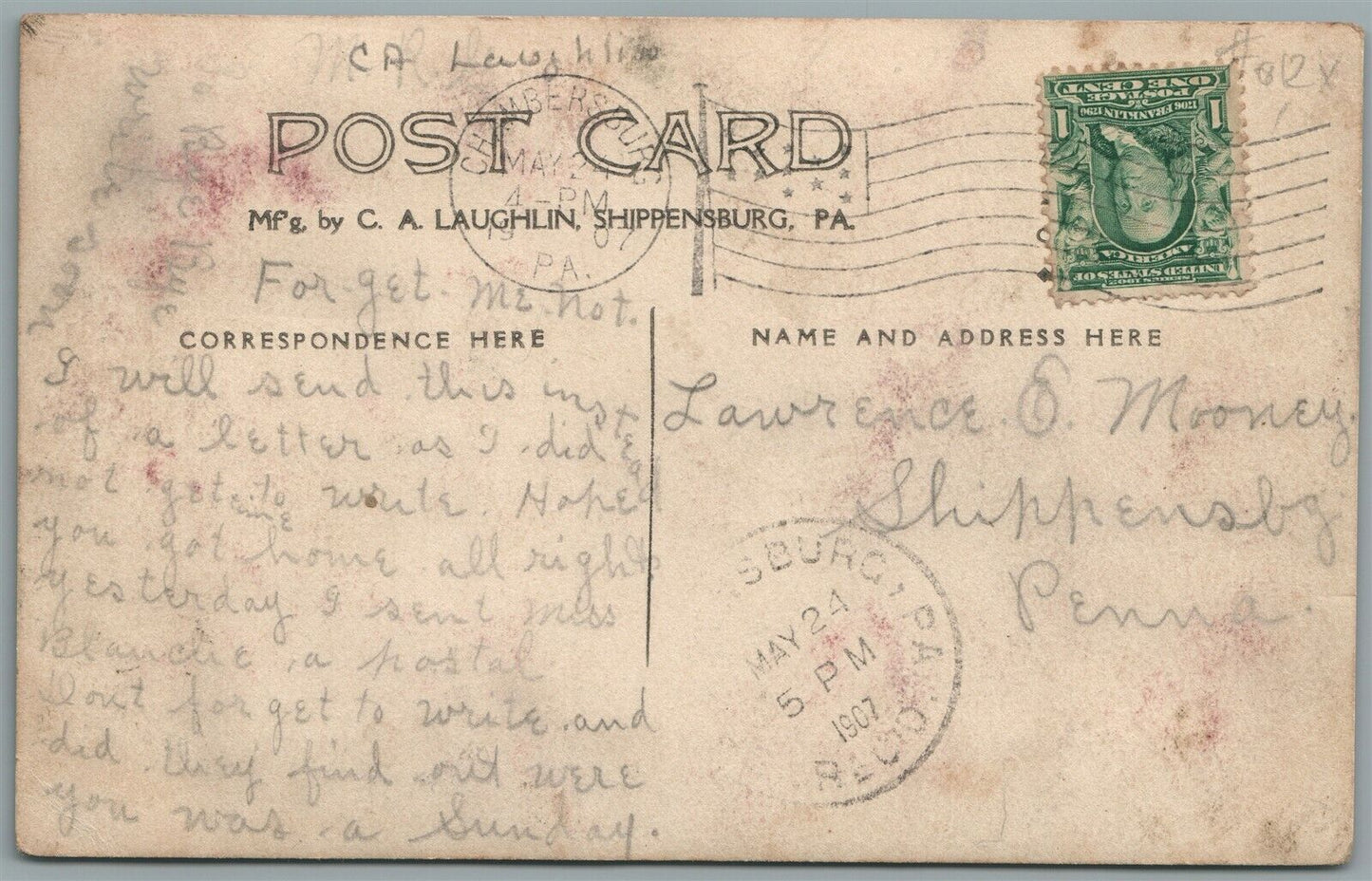 SCOTLAND PA S.O.I. SCHOOL ANTIQUE REAL PHOTO POSTCARD RPPC