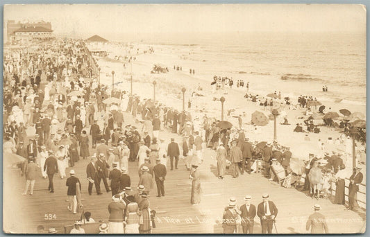 LONG BEACH NY ANTIQUE REAL PHOTO POSTCARD RPPC