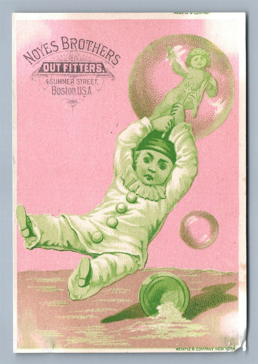 BOSTON NOYES BROTHERS OUT FITTERS VICTORIAN TRADE CARD