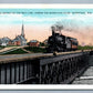 SHEBOYGAN WI RAILROAD BRIDGE ON THE BELT LINE ANTIQUE POSTCARD