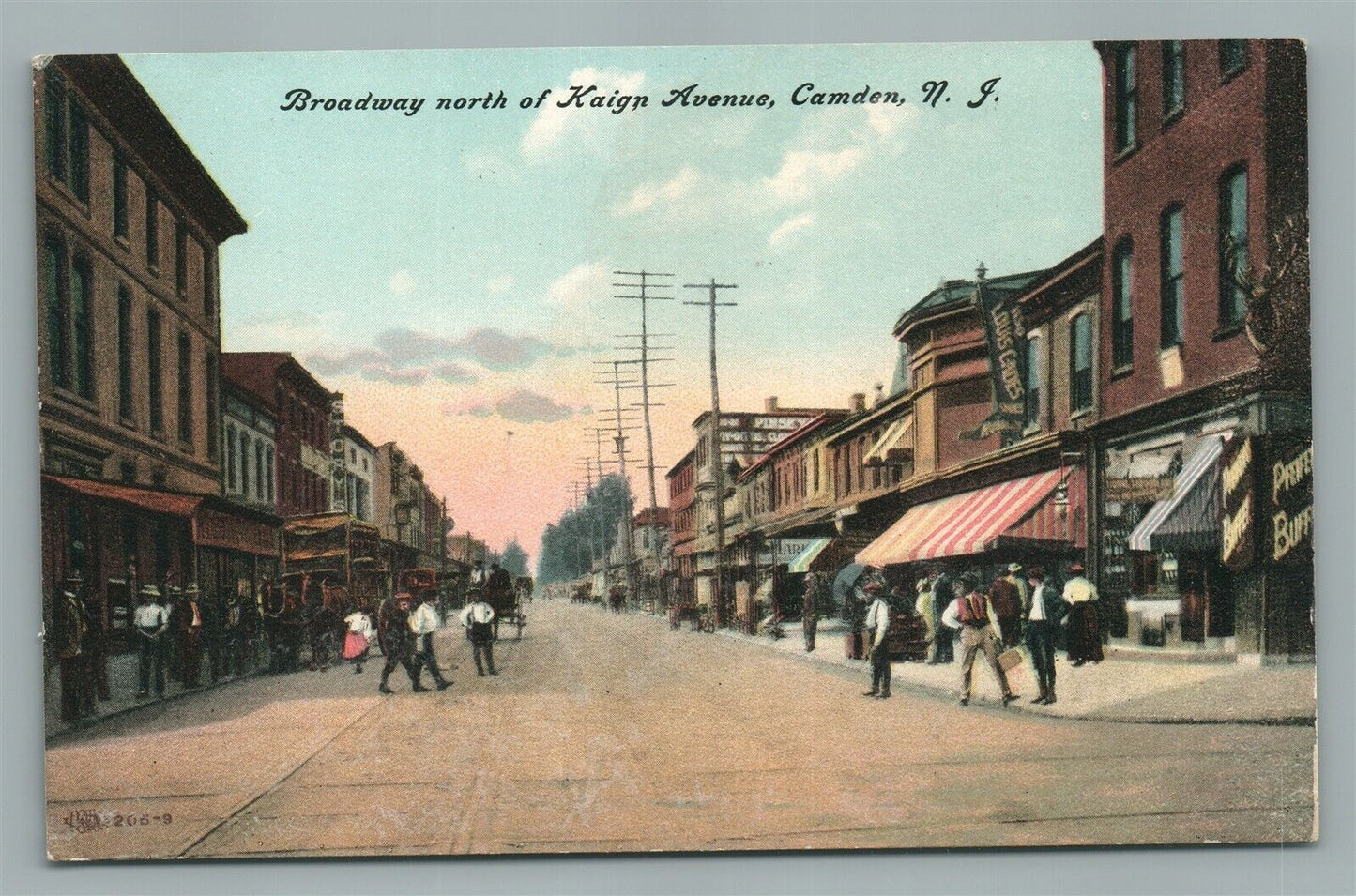 CAMDEN NJ BROADWAY ANTIQUE POSTCARD