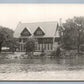 FT.ATKINSON WI CLUB ANTIQUE REAL PHOTO POSTCARD RPPC w/ CORK CANCEL