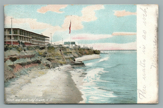 LONG BRANCH NJ BEACH & BLUFF ANTIQUE POSTCARD