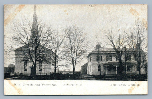 ASBURY NJ ME CHURCH ANTIQUE POSTCARD