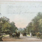 DRIVING IN CENTRAL PARK NEW YORK UNDIVIDED 1908 ANTIQUE POSTCARD HORSE CARRIAGES