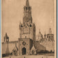 RUSSIA MOSCOW KREMLIN SPASSKII GATES ANTIQUE POSTCARD