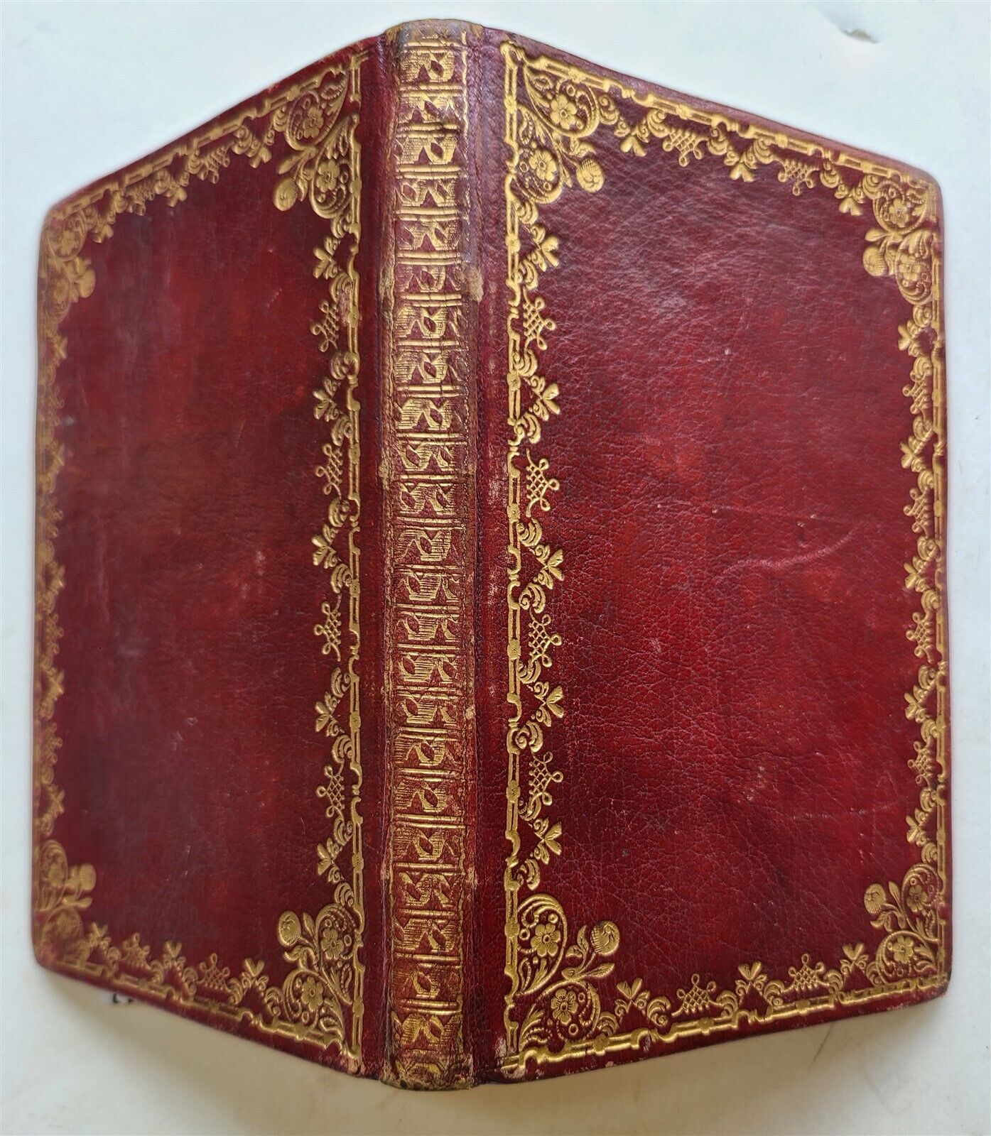 1800s GERMAN MANUSCRIPT PRAYER BOOK antique HANDWRITTEN fine morocco binding