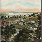 LAKEPORT NH BIRDSEYE VIEW ANTIQUE POSTCARD