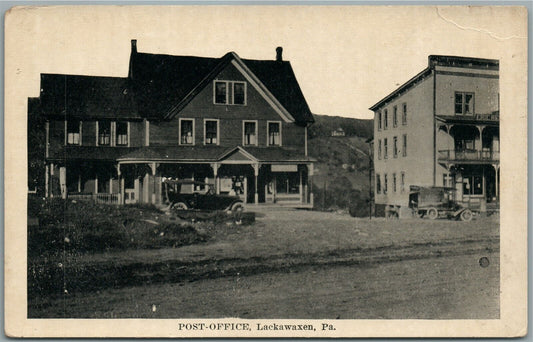 LACKAWAXEN PA POST OFFICE ANTIQUE POSTCARD