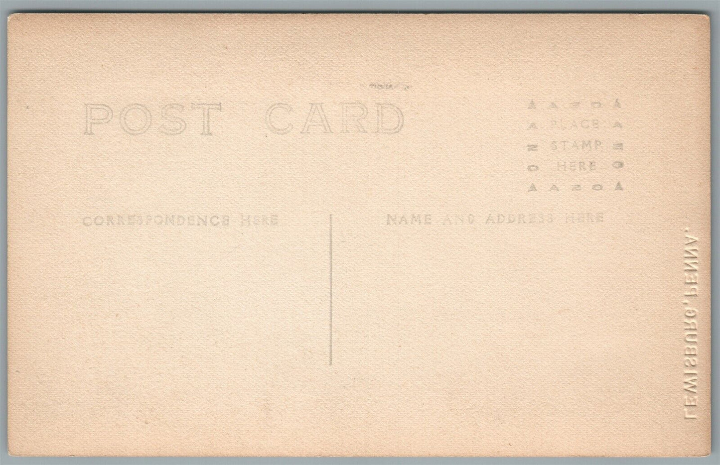 LEWISBURG PA CHURCH ANTIQUE REAL PHOTO POSTCARD RPPC