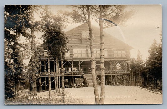 SPRUCEWOLD LODGE BOOTHBAY HARBOR ME VINTAGE REAL PHOTO POSTCARD RPPC