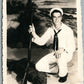 US NAVY SAILOR w/ RIFLE ANTIQUE REAL PHOTO POSTCARD RPPC