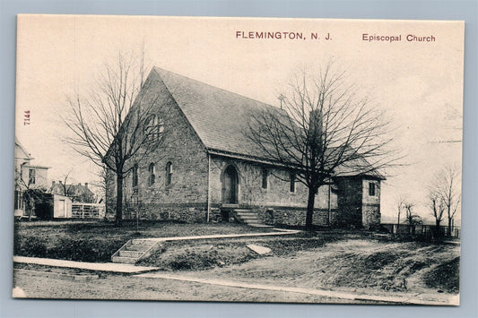 FLEMINGTON NJ EPISCOPAL CHURCH ANTIQUE POSTCARD