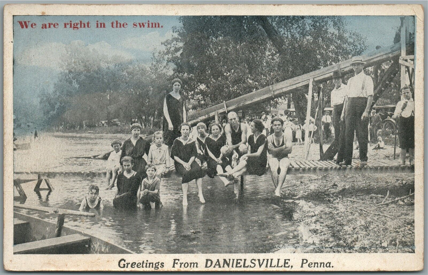 DANIELSVILLE PA GREETINGS ANTIQUE POSTCARD