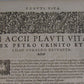 1616 LATIN POETRY ANTHOLOGY antique