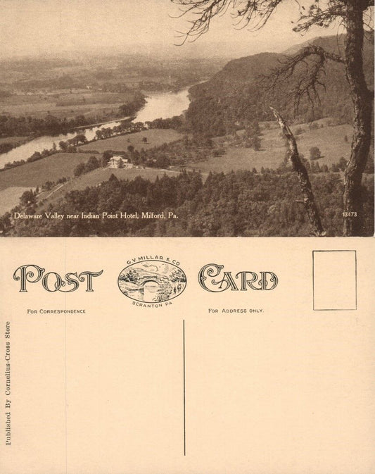 MILFORD PA DELAWARE VALLEY INDIAN POINT HOTEL ANTIQUE POSTCARD