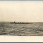 WWI ERA US TARGET SHIP VINTAGE REAL PHOTO POSTCARD RPPC