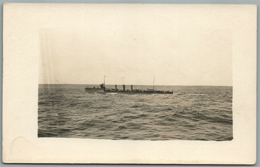 WWI ERA US TARGET SHIP VINTAGE REAL PHOTO POSTCARD RPPC