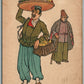 GEORGIA TIFLIS CAUCASUS MAN w/ FRUITS ARTIST SIGNED ANTIQUE RUSSIAN POSTCARD