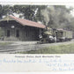 VINTAGE 1907 POSTCARD PASSENGER STATION MANCHESTER CONN. railway train railroad