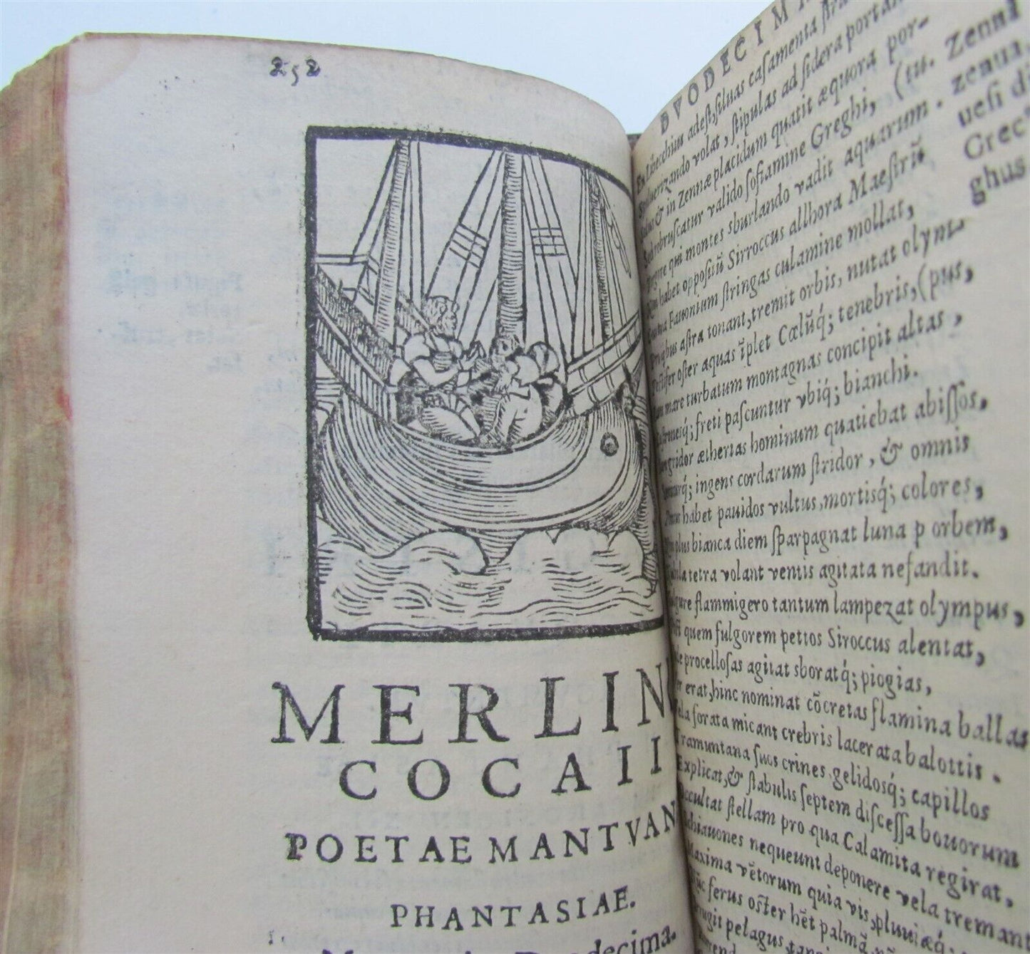 1581 ILLUSTRATED MACARONIC POETRY MERLINI COCAII antique 16th CENTURY RARE