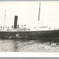 STEAMBOAT S/S GRICIAN VINTAGE REAL PHOTO POSTCARD RPPC