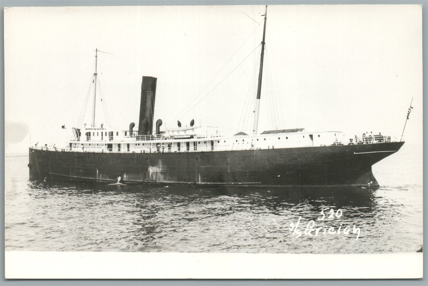 STEAMBOAT S/S GRICIAN VINTAGE REAL PHOTO POSTCARD RPPC