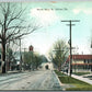 ATHENS PA NORTH MAIN STREET 1910 ANTIQUE POSTCARD w/ CORK CANCEL