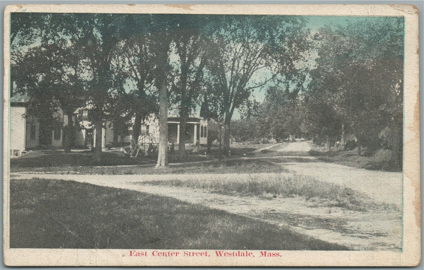 WESTDALE MA EAST CENTER STREET ANTIQUE POSTCARD