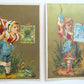 SET OF 2 ANTIQUE VICTORIAN TRADE CARDS w/ STAMPS