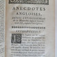 1769 ANECDOTES ANGLOISES antique FRENCH HISTORY of ENGLAND