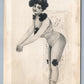 LADY IN UNDERWEAR RISQUE COMIC ANTIQUE REAL PHOTO POSTCARD RPPC