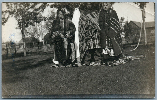 AMERICAN INDIANS ANTIQUE REAL PHOTO POSTCARD RPPC