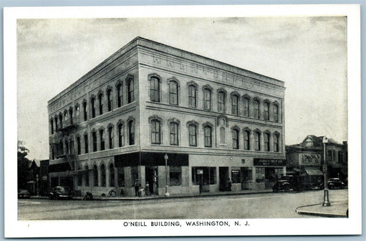 WASHINGTON NJ O'NEILL BUILDING ANTIQUE POSTCARD