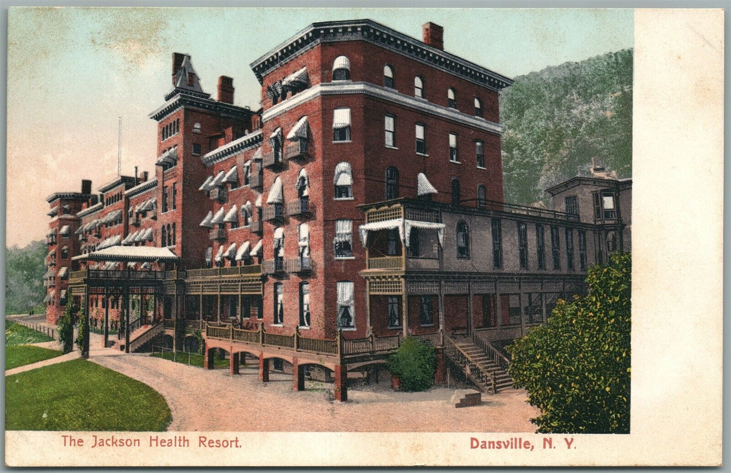 DANSVILLE NY JACKSON HEALTH RESORT ANTIQUE POSTCARD