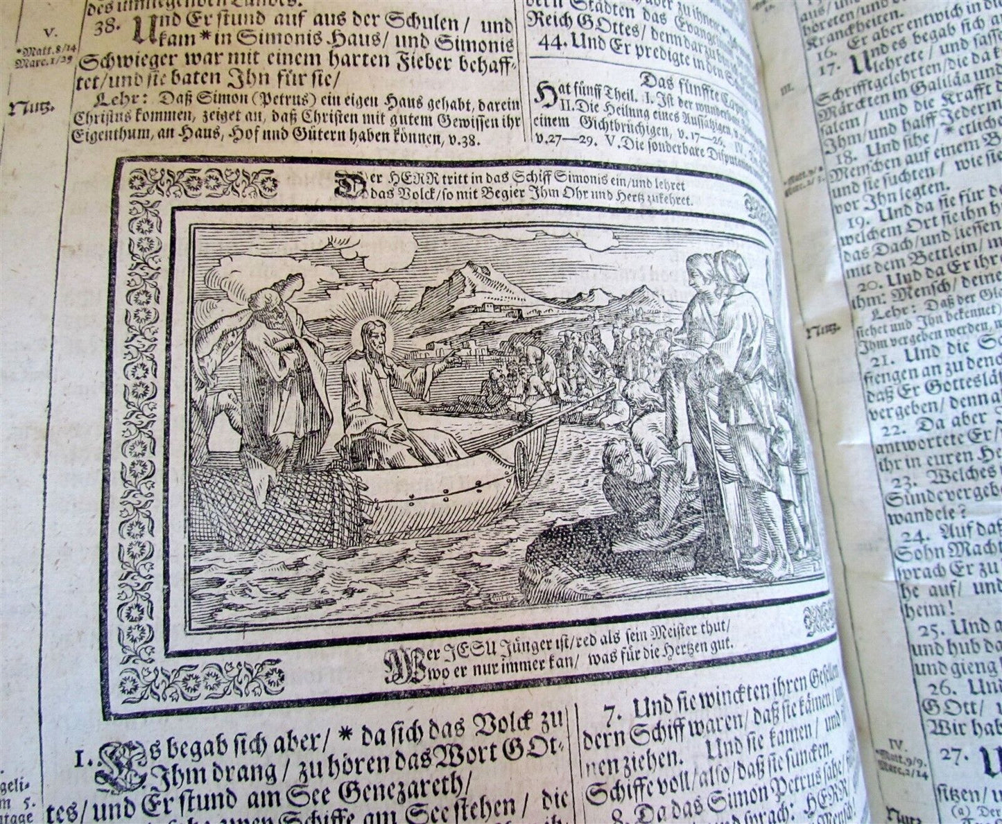 1736 BIBLE in GERMAN ILLUSTRATED w/145 WOODCUTS antique Dilherr Biblia FOLIO