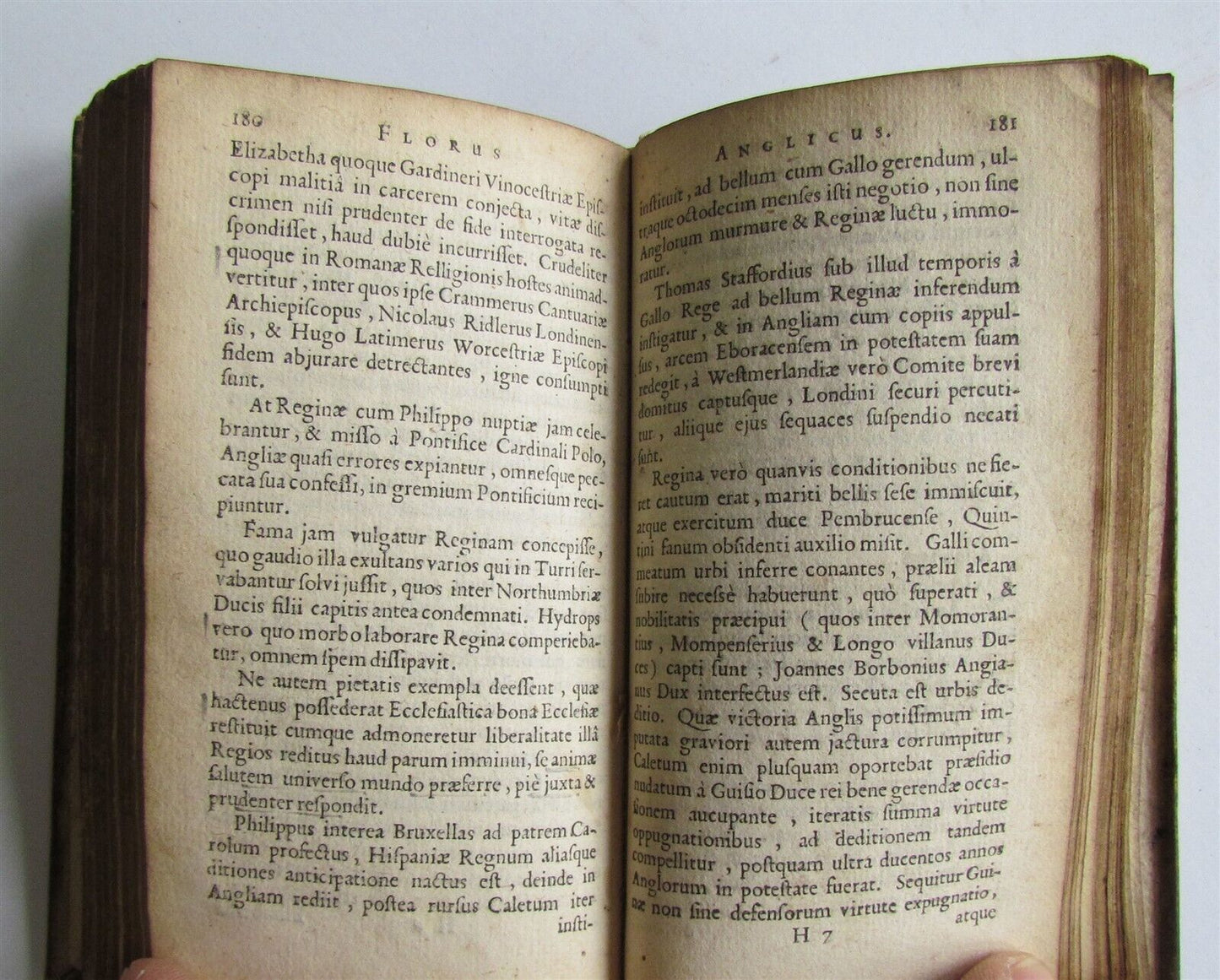 1652 HISTORY OF ENGLISH AFFAIRS antique VELLUM Florus Angelicus Rerum Anglicarum